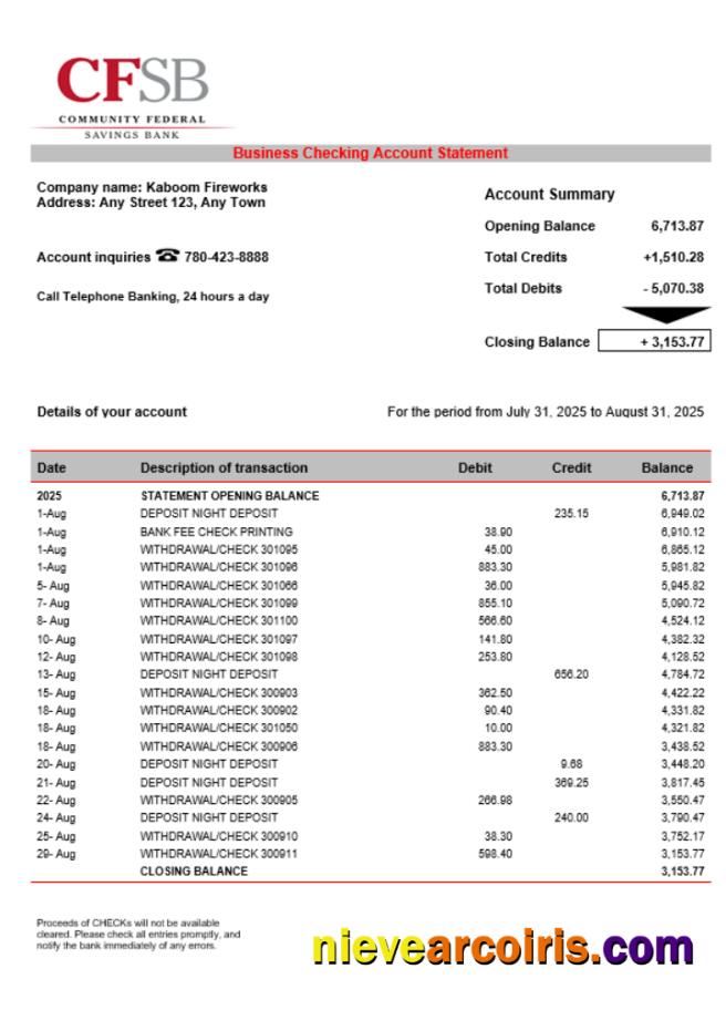 CFSB business firm statement